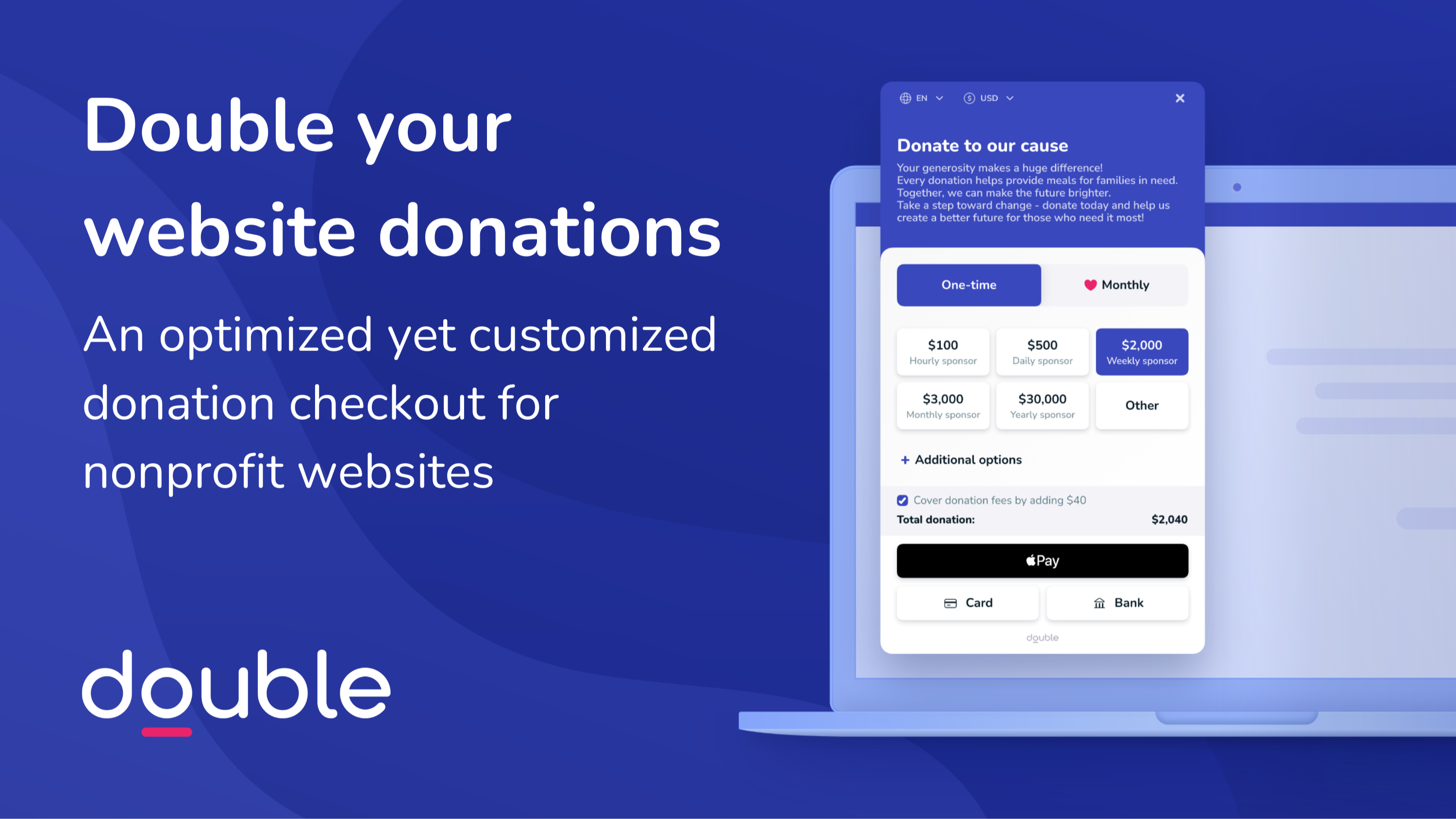 The Double donation checkout